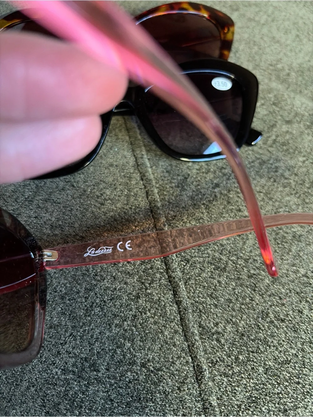Ladeesee Cat Eye Prescription Bifocal +3.50 Sunglasses Lot of 3
